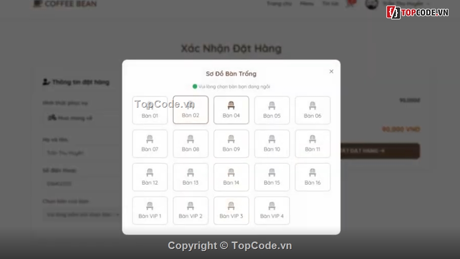 Website quản lý,quản lý cà phê,tiệm cà phê